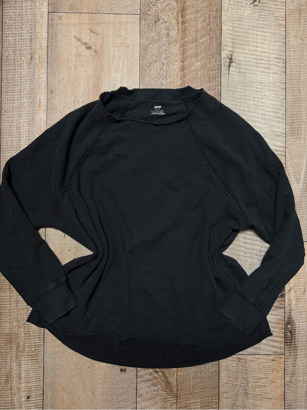 aerie Black Cowl-Neck Pullover Sweater